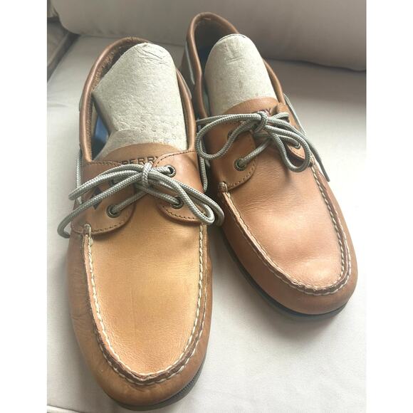 Sperry Authentic Original 2-Eye Boat Shoe Slip On Royal Brown Leather Mens 12W - Picture 11 of 11